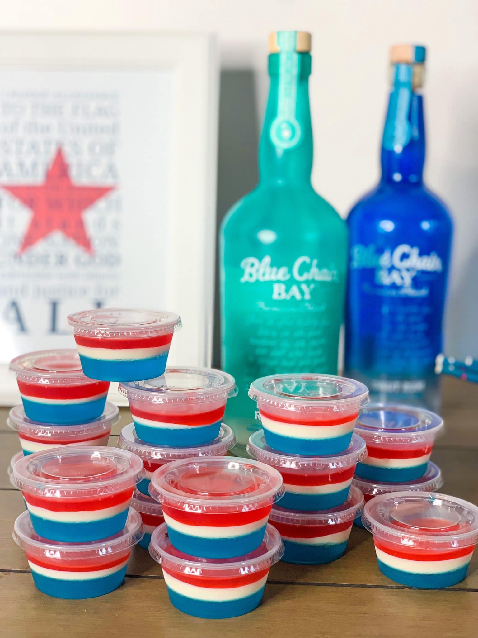 Blue Chair Bay Rum, Patriotic Jell-O shots, Stilettos and Diapers