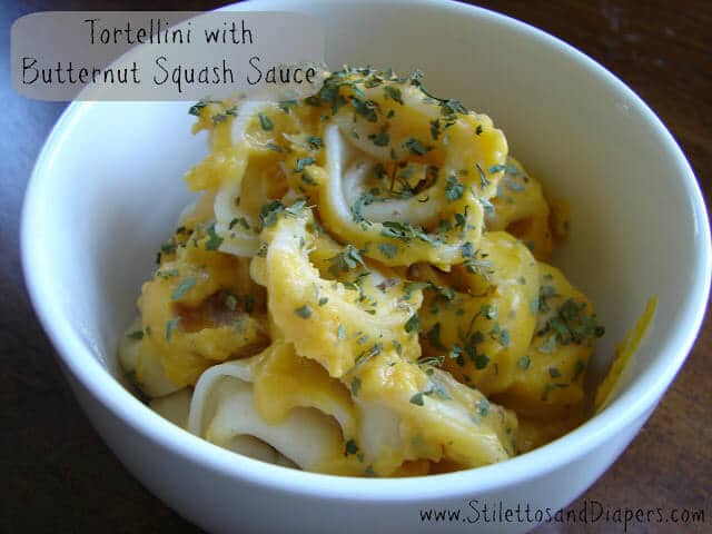 Butternut Squash sauce, fall recipes, fall pasta sauce, Stilettos and diapers
