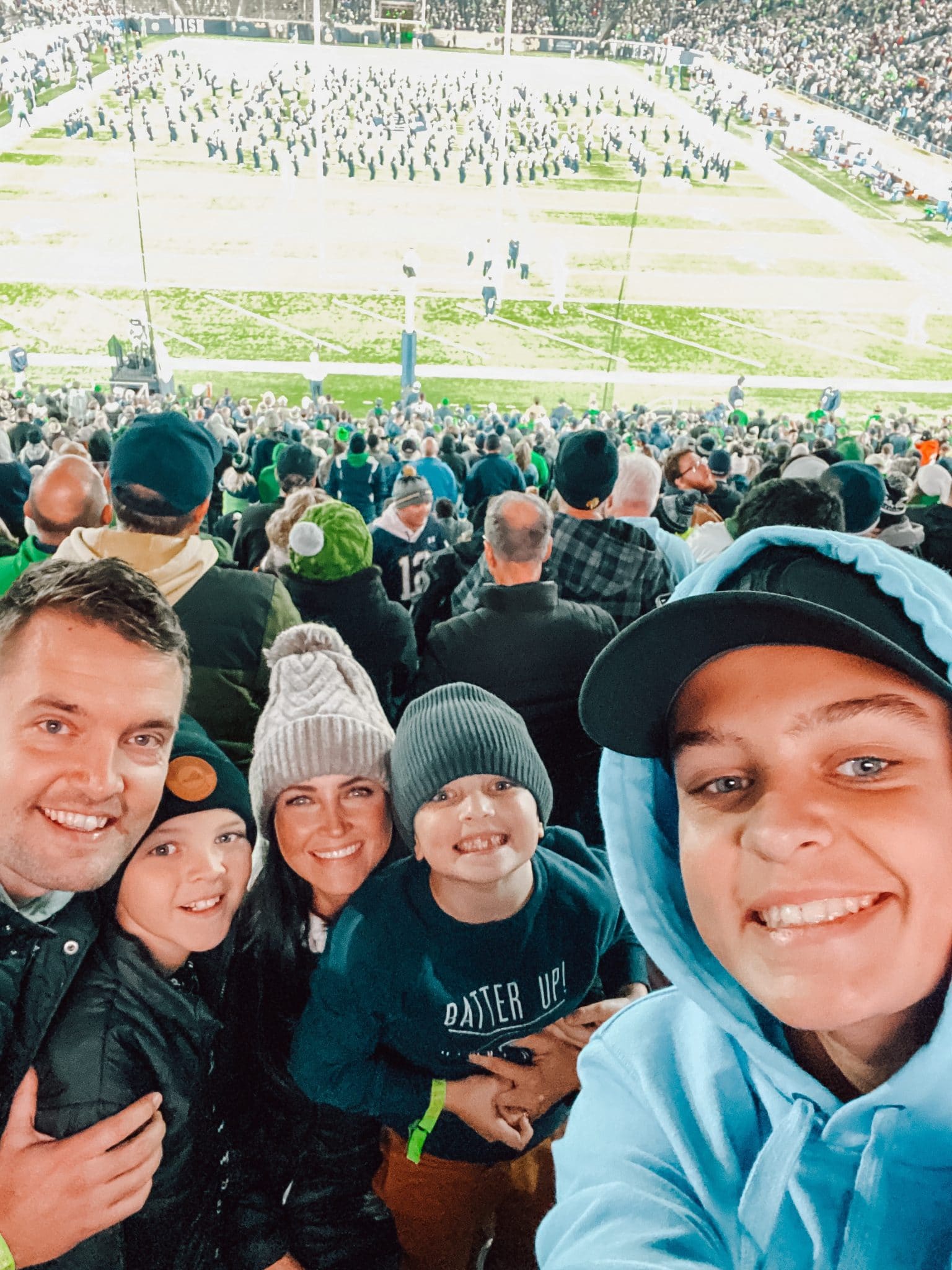 Notre Dame football game, Fighting Irish game, South Bend Indiana, Stilettos and Diapers