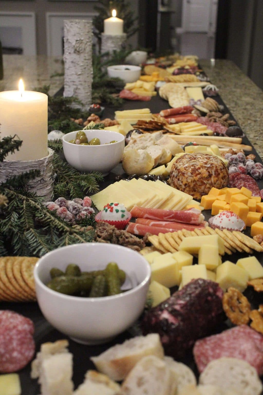 Festive Christmas Cheese board, Stilettos and Diapers