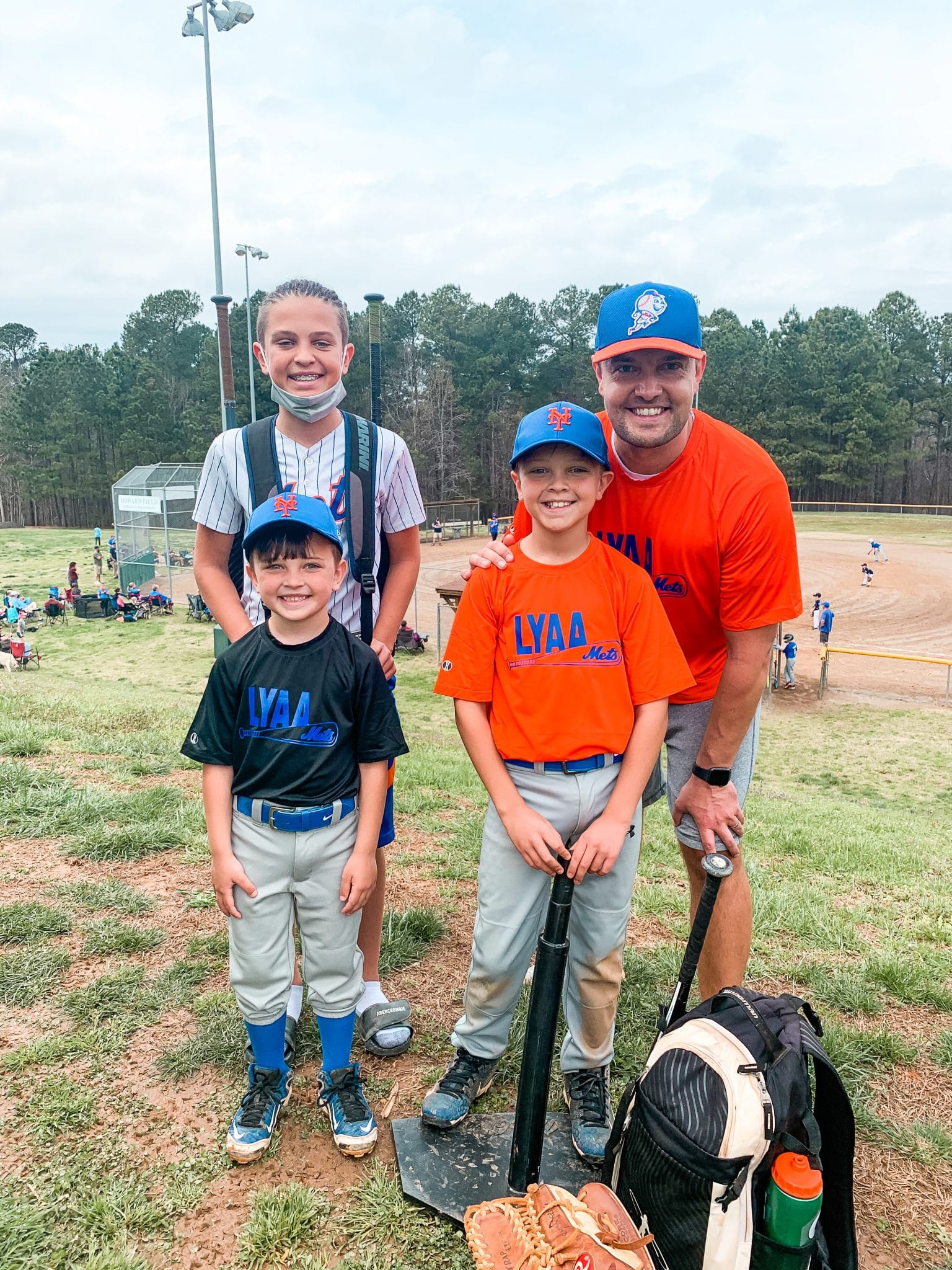 Boy family, Spring baseball, Stilettos and Diapers