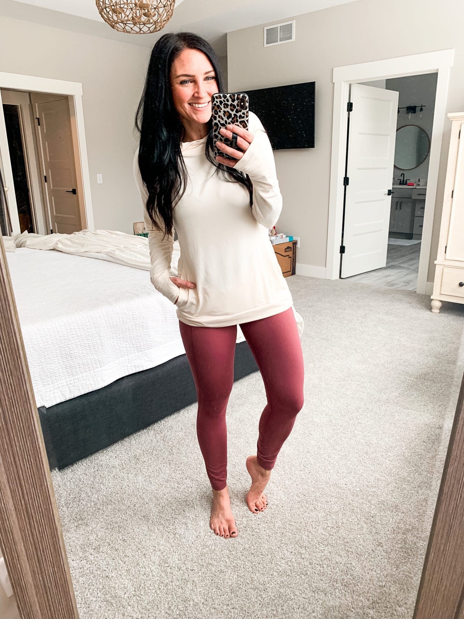 Maroon leggings outlet amazon