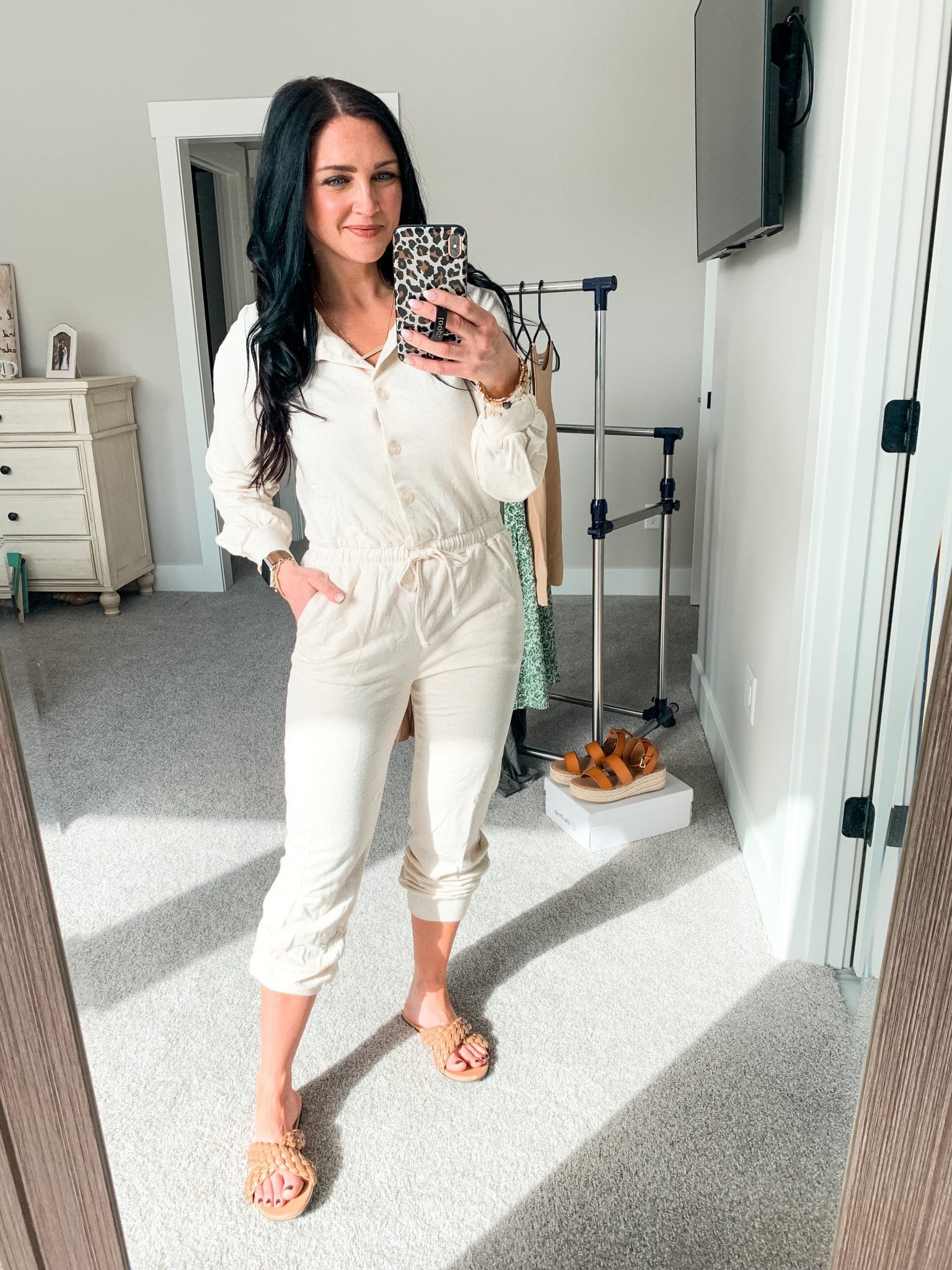 Jumpsuit, Travel outfit, Amazon Spring Finds, Spring Break Style, Stilettos and Diapers, Molly Wey