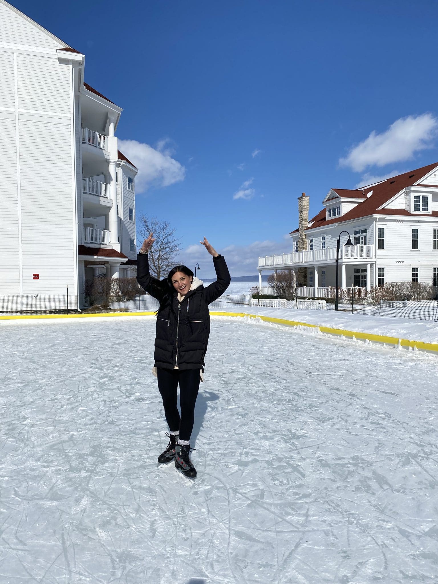 Ice Skating, Inn at Bay Harbor, Petoskey Michigan Travel Guide, Winter Travel, Stilettos and Diapers