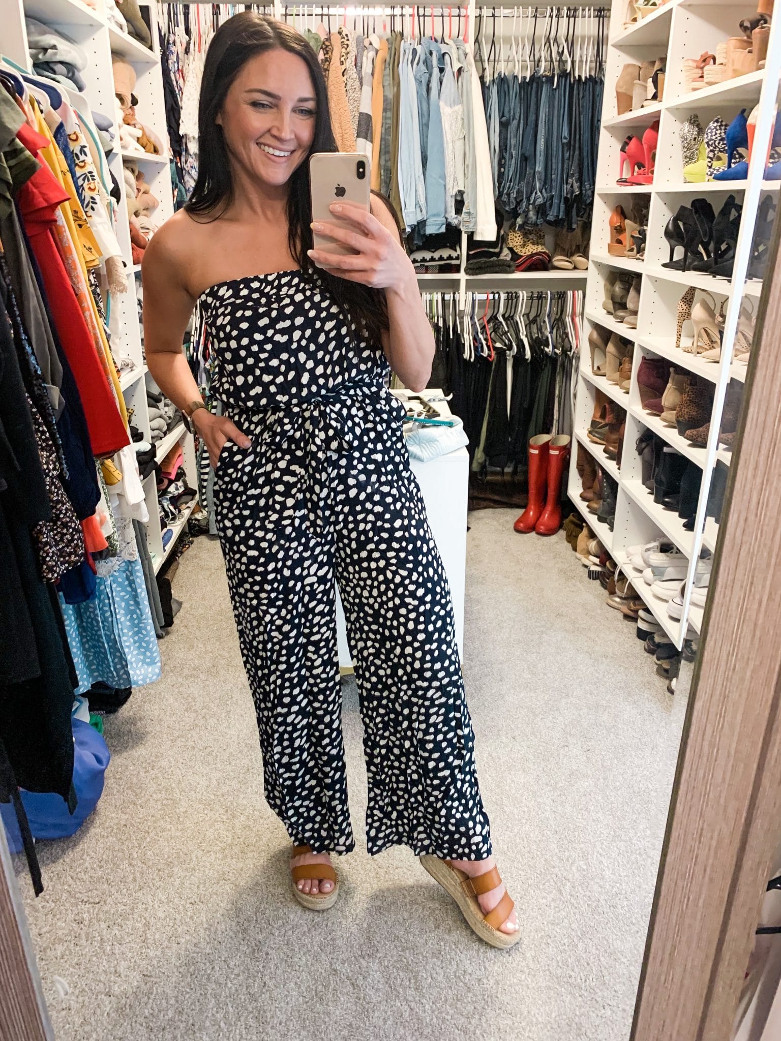 strapless jumpsuit, amazon finds, spring fashion, stilettos and diapers, found it on amazon
