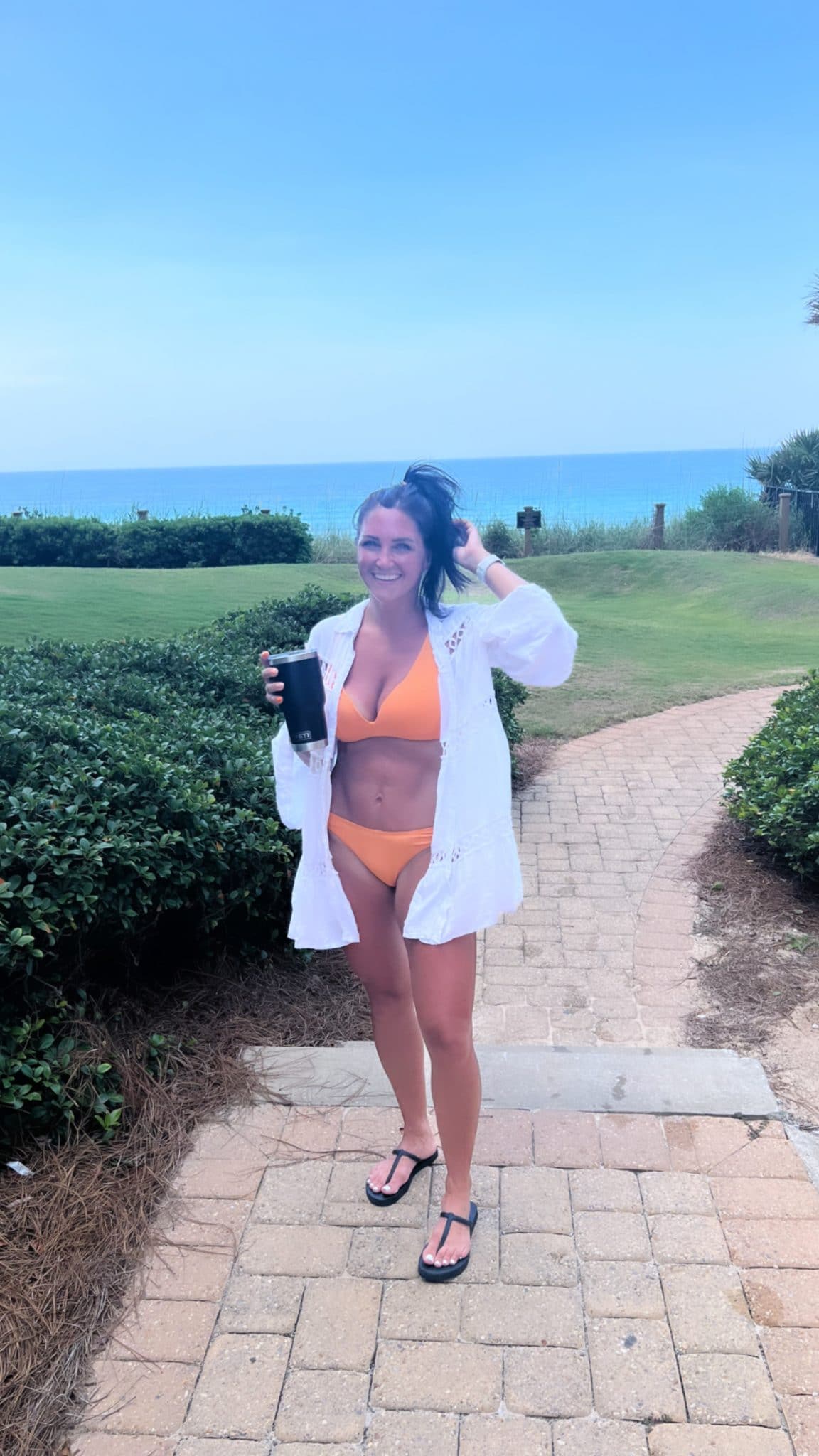 white coverup, amazon finds, vacation look, santa rosa beach, florida, 30a, stilettos and diapers