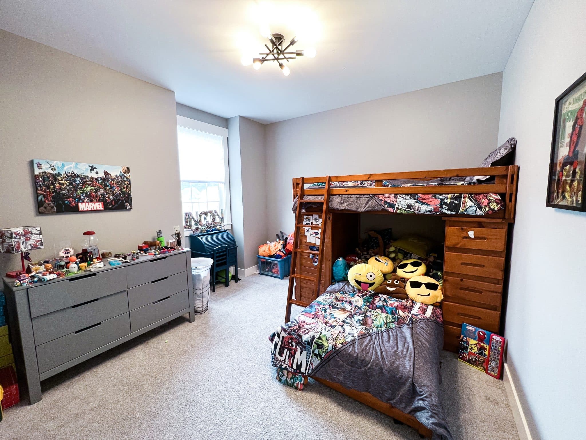 Avengers Room, Super hero room , boys room style, bunk bed, stilettos and diapers