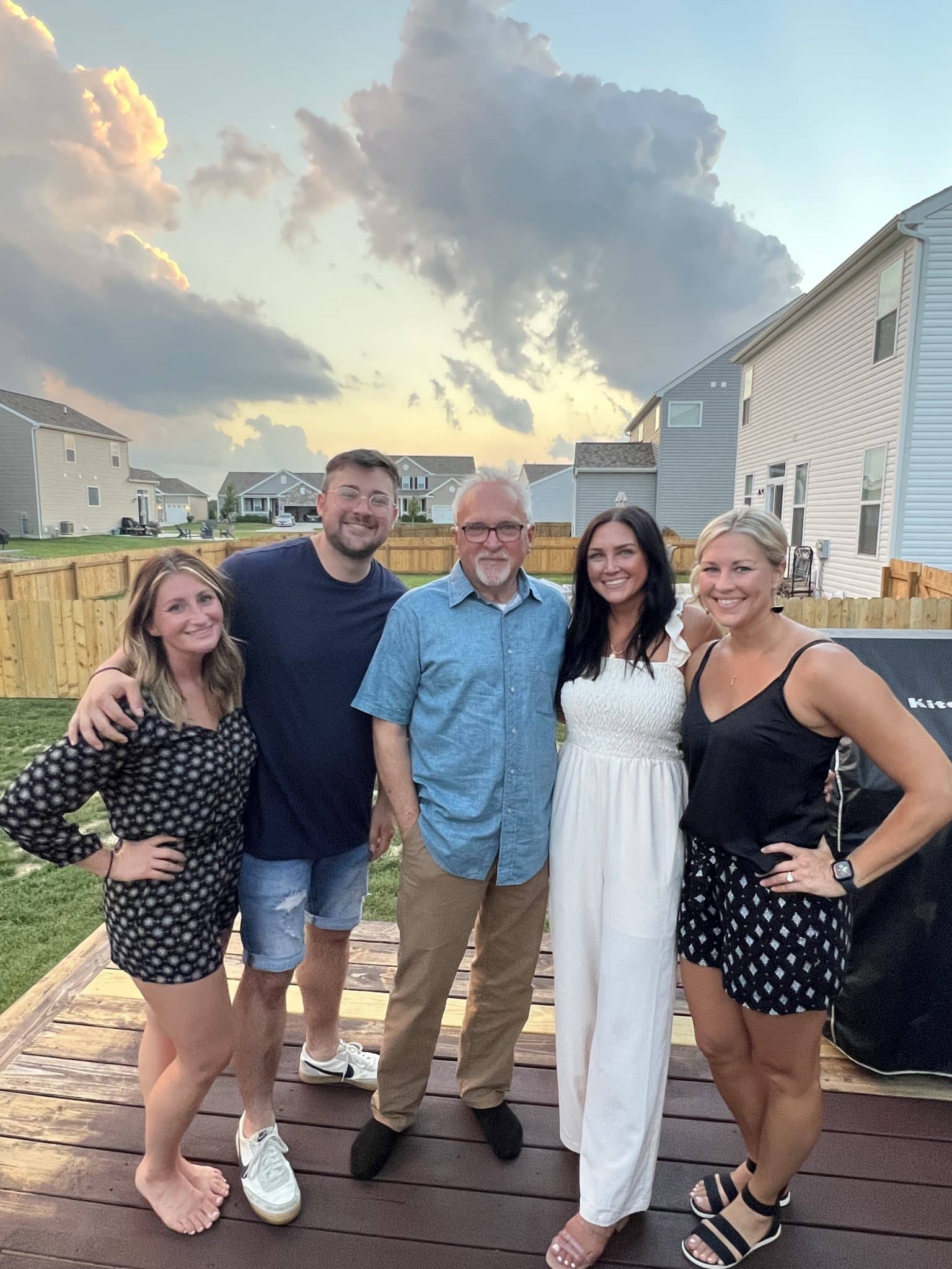 Retirement dinner, siblings, family fun, stilettos and diapers