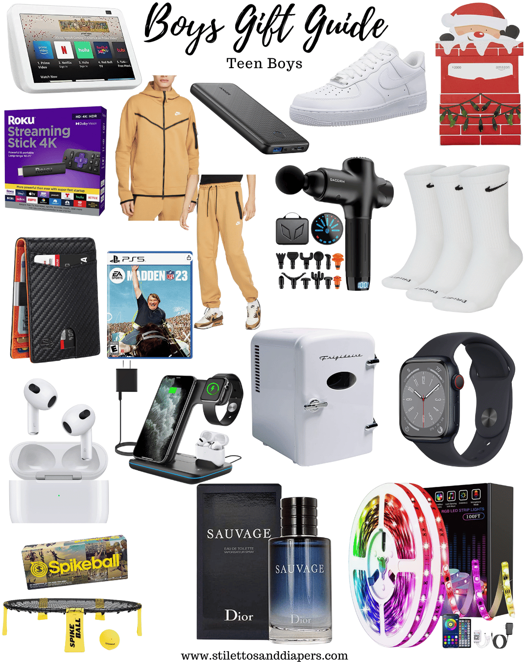 Complete Boys Gift Guide 2022, teen boys gift ideas, Stilettos and Diapers