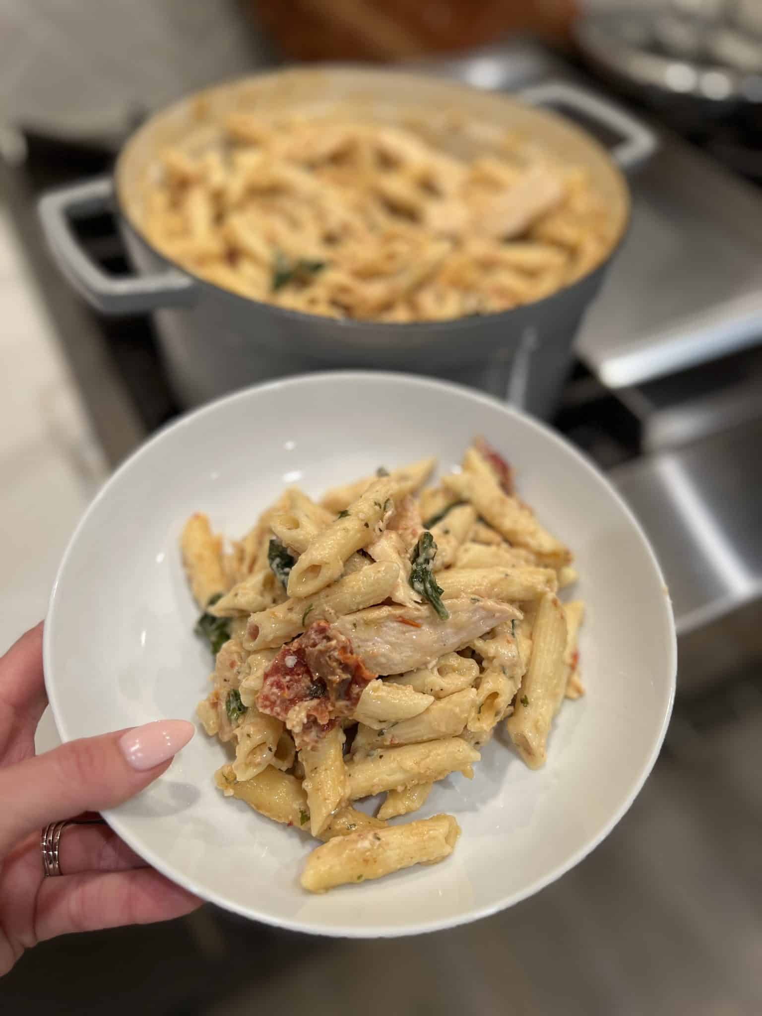 Tuscan Chicken Mac N Cheese, Family recipe, Stilettos and Diapers
