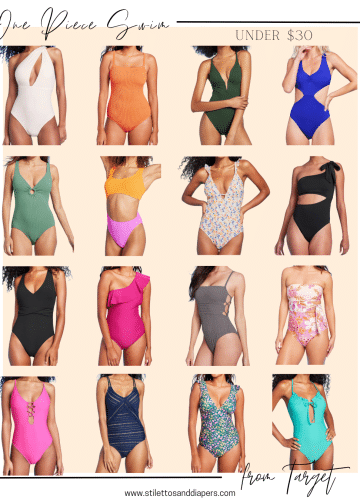 Target One Piece Bathing Suits, Target Swim sale, Under $30 swimsuits, Stilettos and Diapers