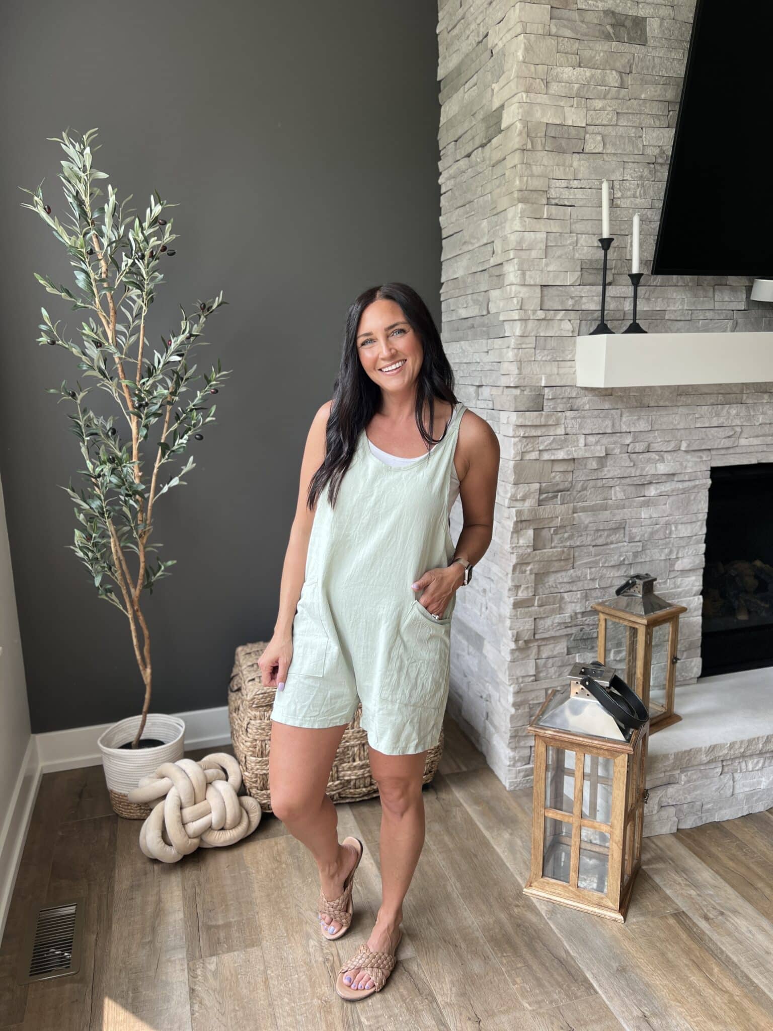 Linen romper, Amazon Summer finds, Amazon summer outfits, Stilettos and Diapers