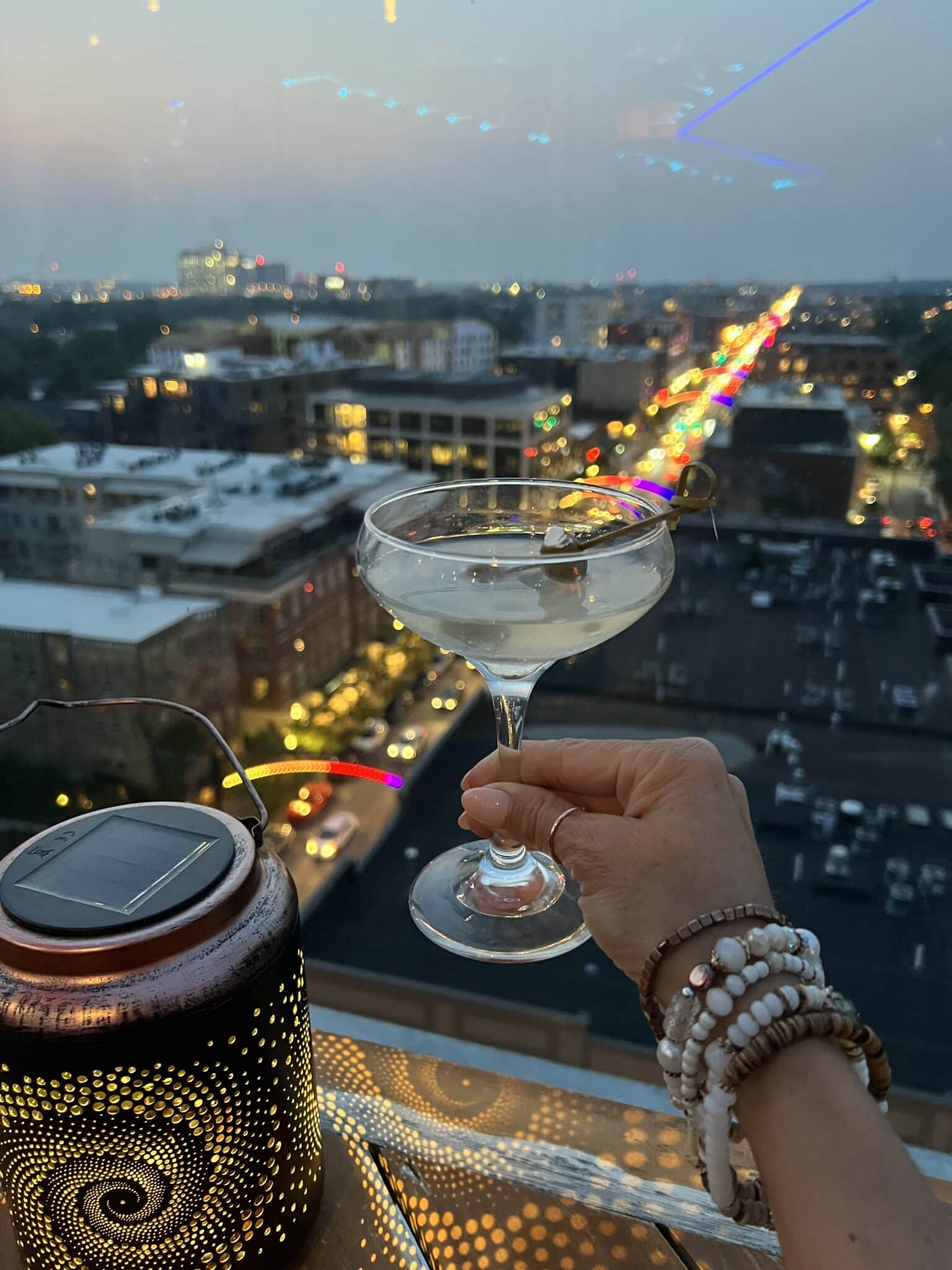 Mandrake Rooftop Columbus, Goat Cheese martini, Stilettos and Diapers