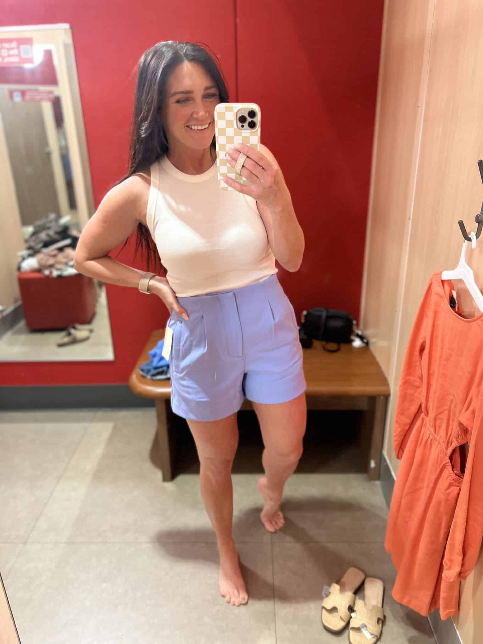 Pleated shorts, dressy shorts, spring fashion, affordable fashion, Spring Target Finds, Stilettos and Diapers