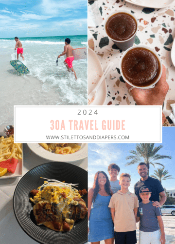 30A family vacation, 30A travel guide, Best 30A restaurants, Stilettos and Diapers