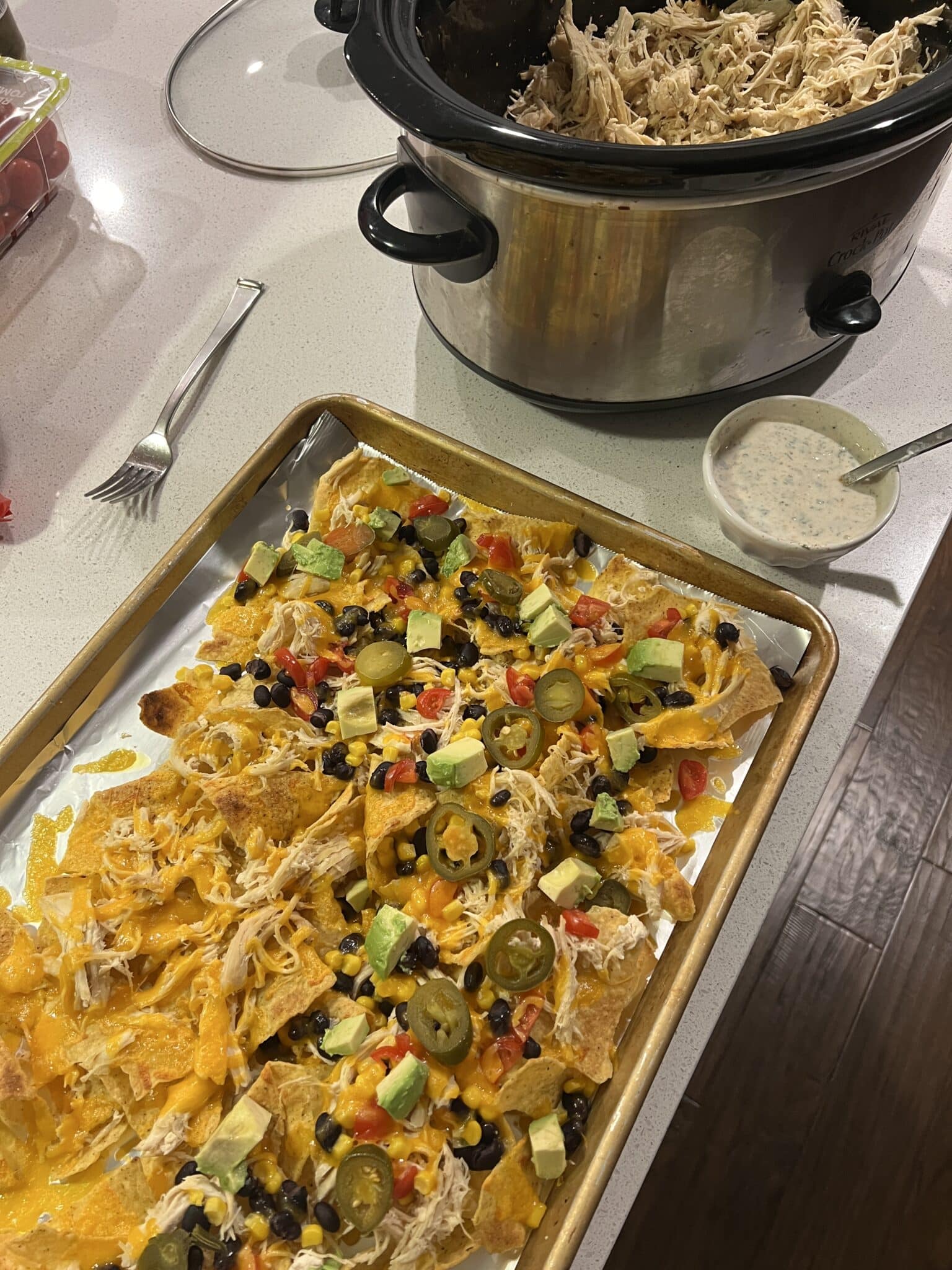 Weeknight shredded chicken nachos, easy weeknight meals, Stilettos and Diapers