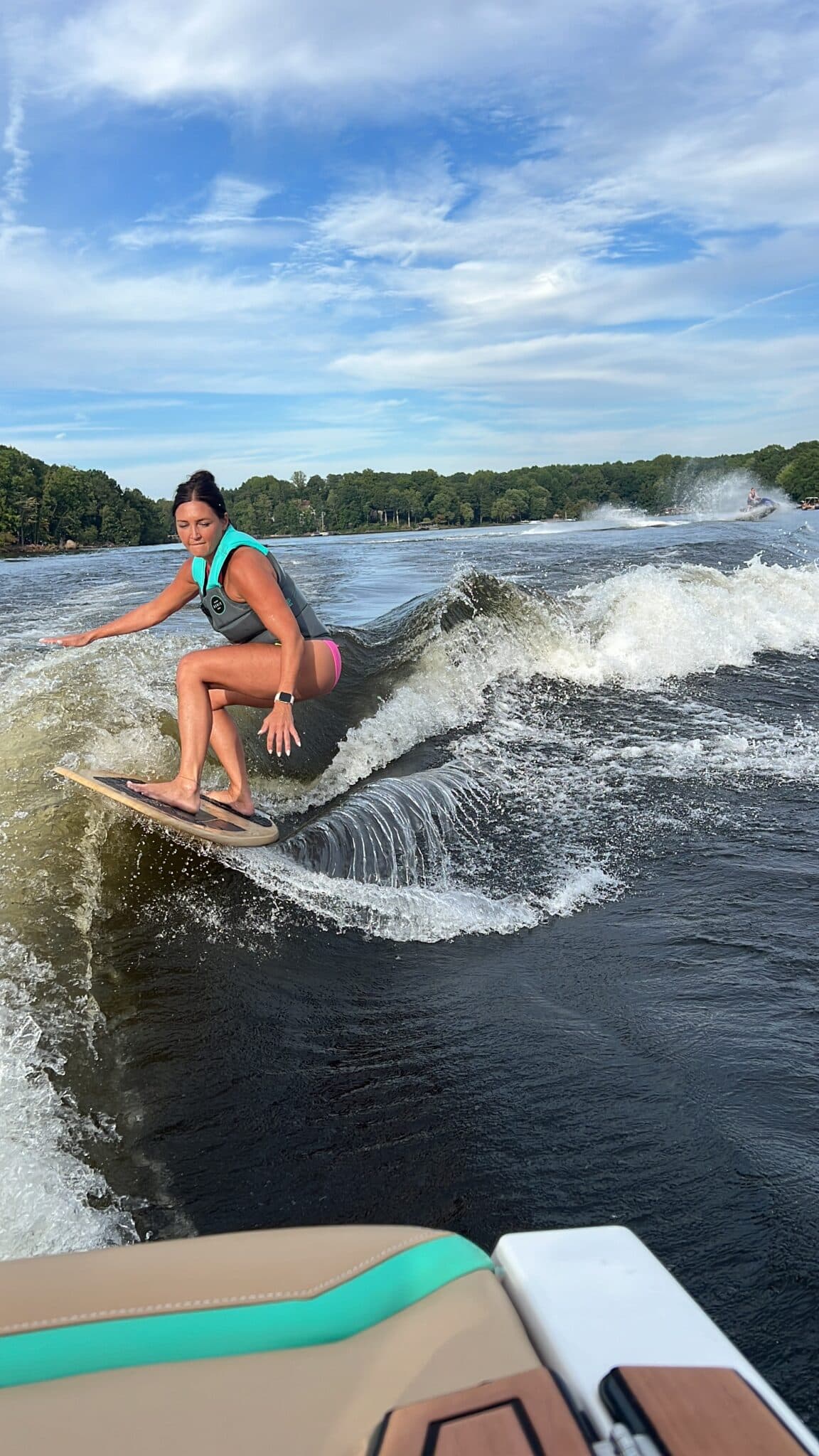 surfing lake norman, wake surf, ronix surf boards, molly wey