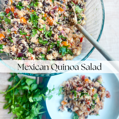 Mexican Quinoa Salad, easy make ahead lunch, clean eating, stilettos and diapers