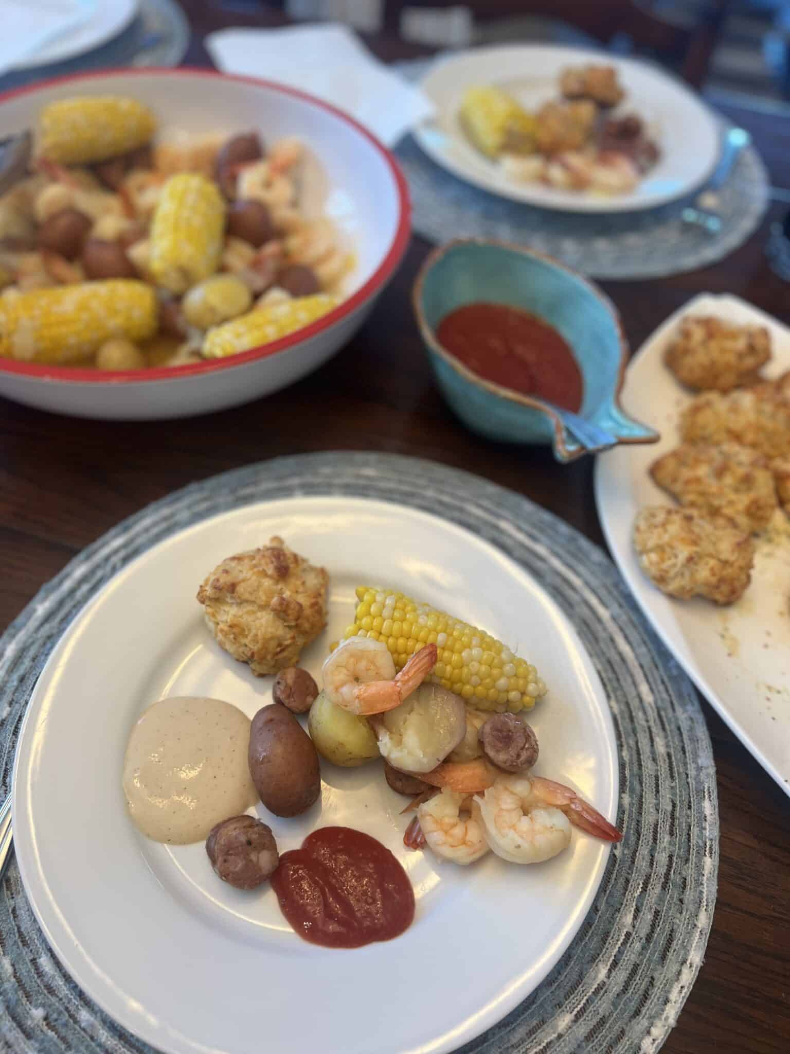 Goatfeathers seafood market, shrimp boil, low country boil 30a