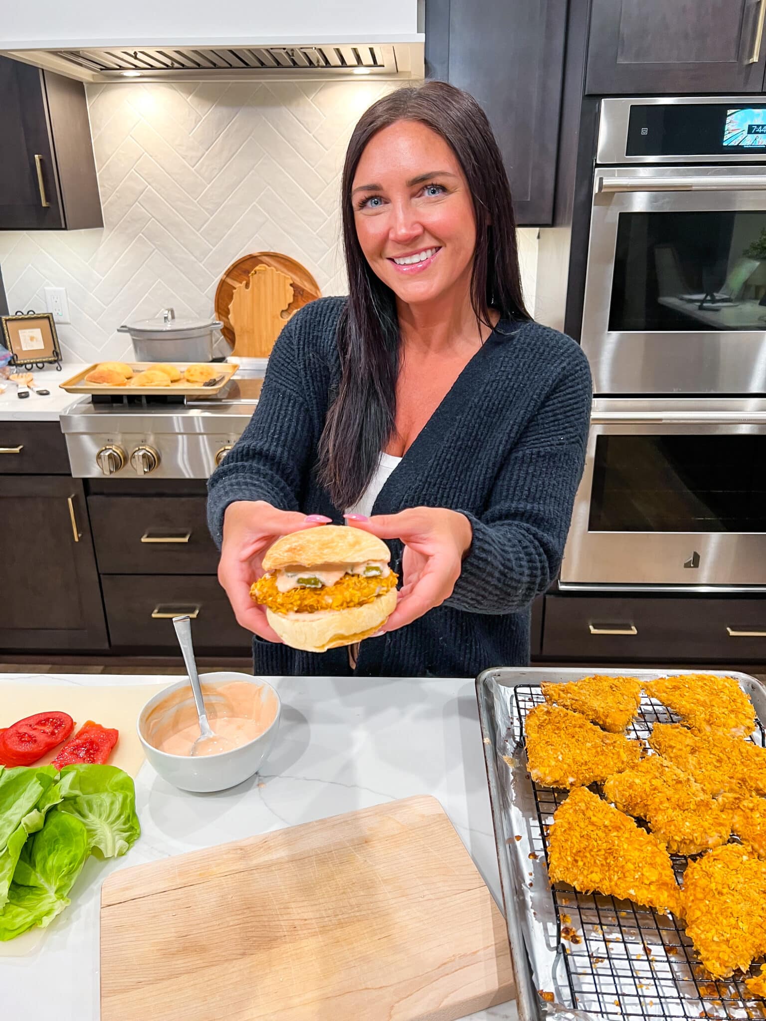 Copycat Chick-Fil-A sandwiches, high protein chicken sandwich, Stilettos and Diapers