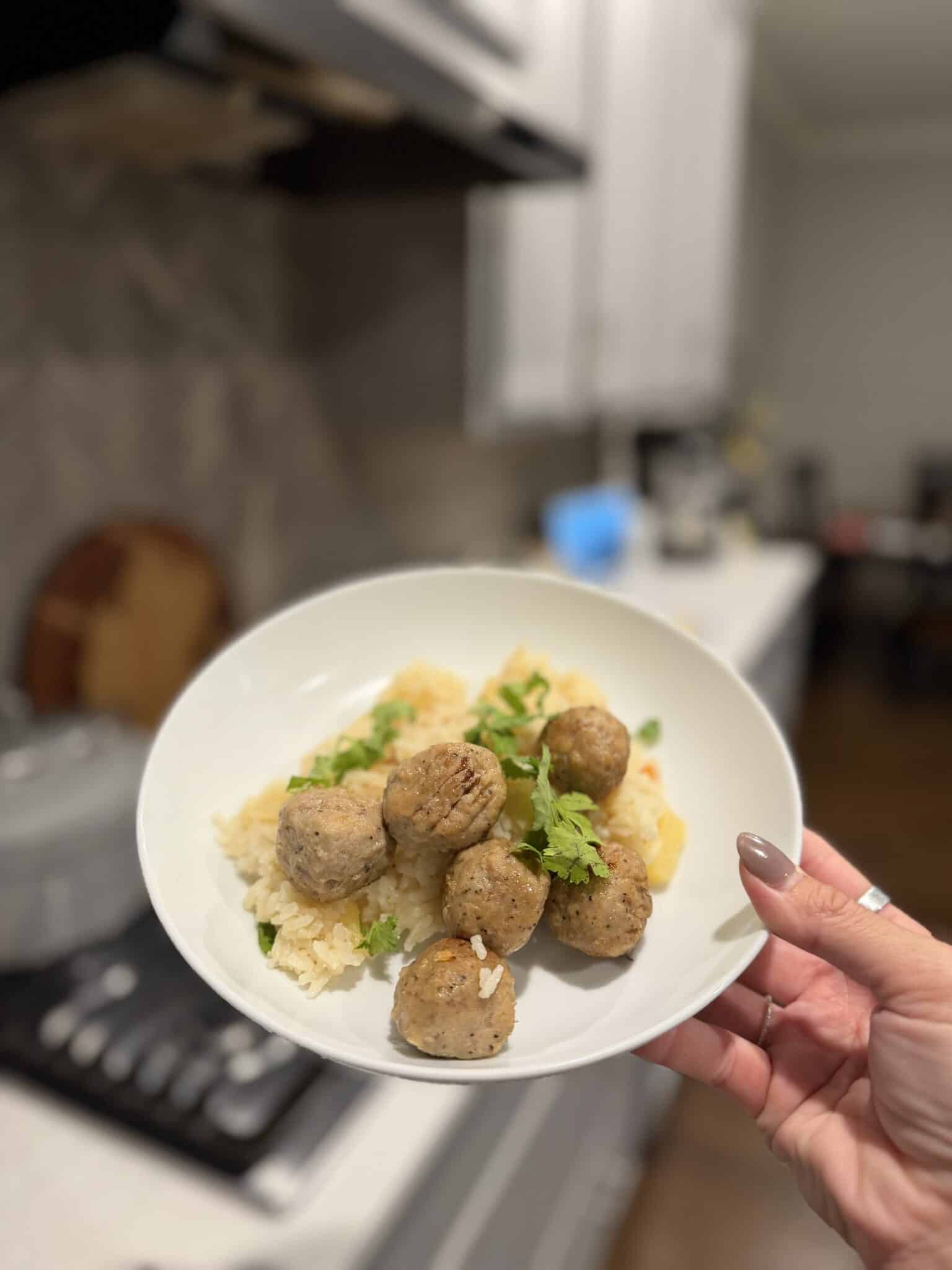 Firecracker Chicken Meatballs with pineapple rice, easy family dinners, 5 Meals My Teens Didn't Complain About