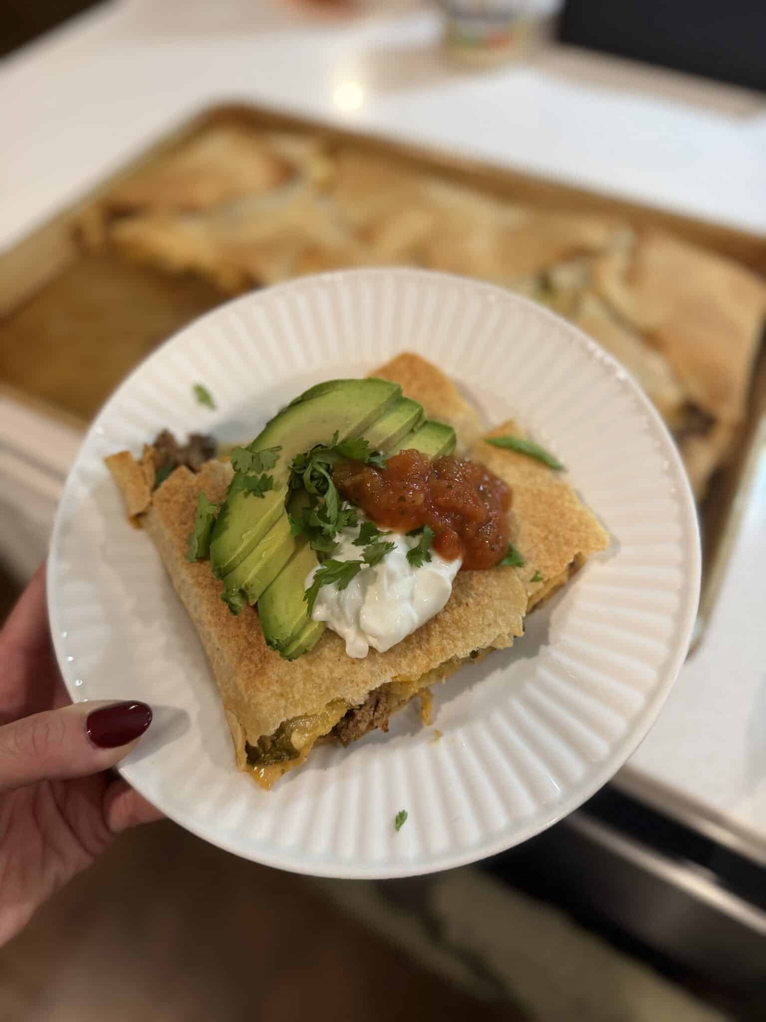 Sheetpan crunchwrap supreme, easy dinner ideas, teen friendly meal ideas, stilettos and diapers