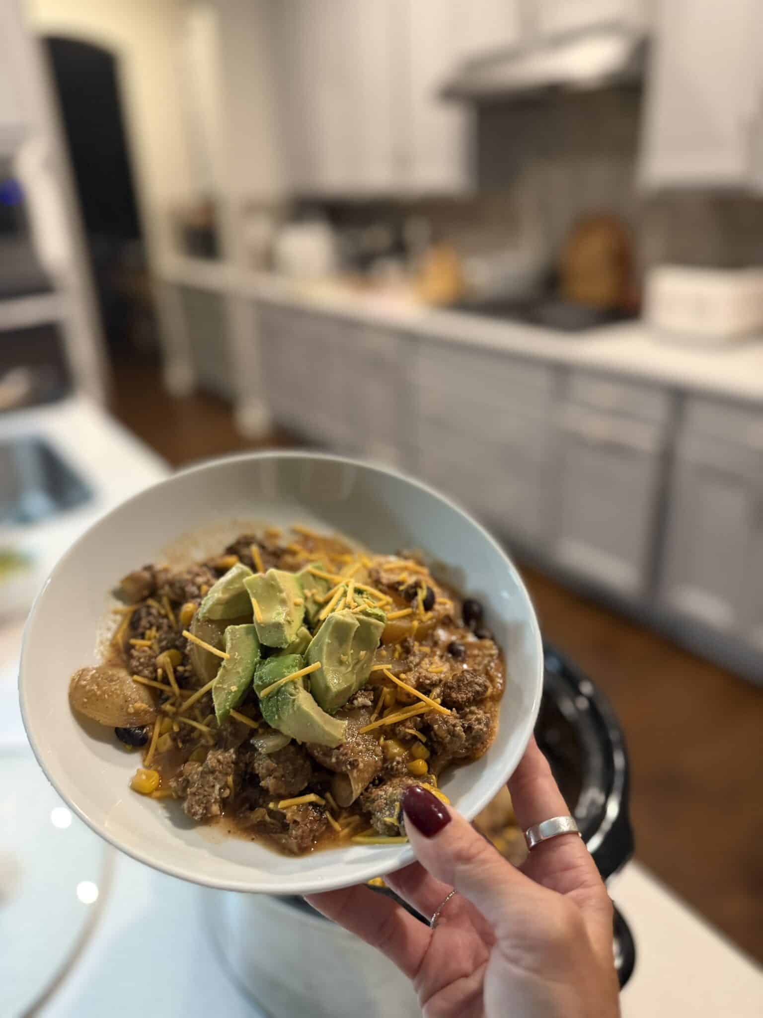 Slowcooker Cowboy Casserole, easy weeknight dinners, crockpot meal ideas, stilettos and diapers